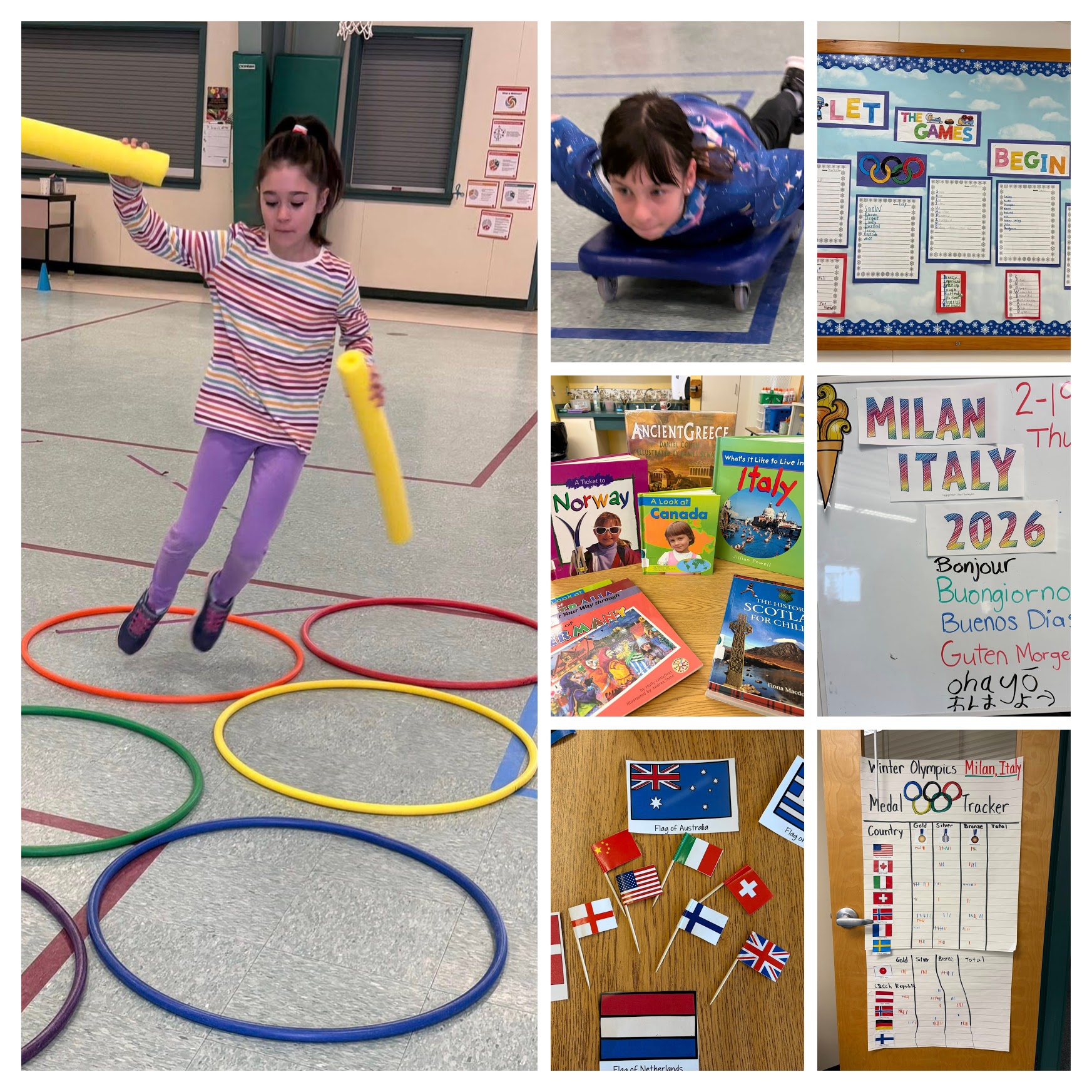 Students playing games and academic work